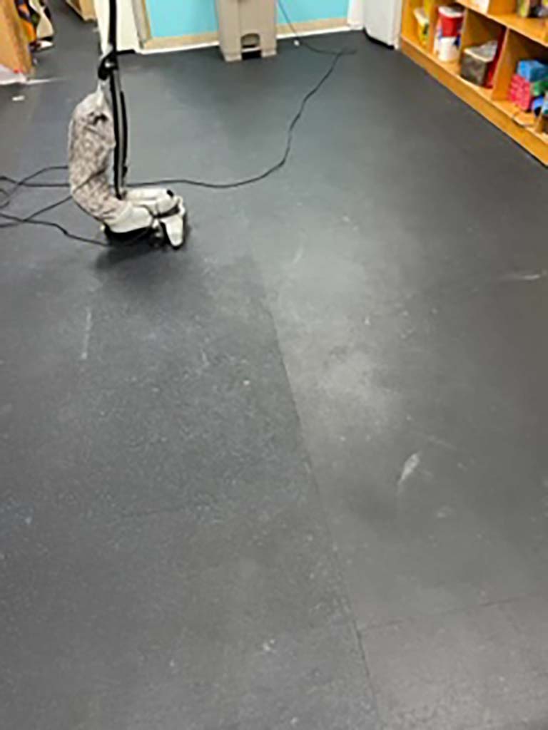 After Floor Sealing on Rubber